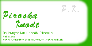 piroska knodt business card